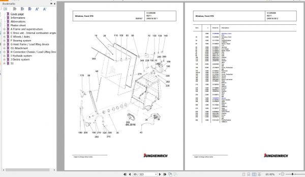 Jungheinrich Forklift DFG 430s GE160 400ZT Spare Parts Manual FN426557 2