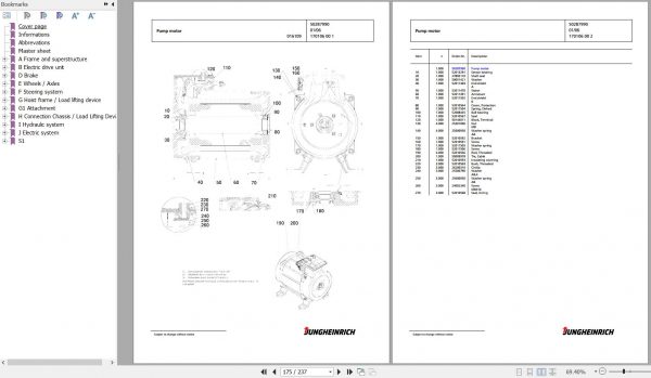 Jungheinrich Forklift EFG 110k SP GE115 500DZ Spare Parts Manual FN427082 3