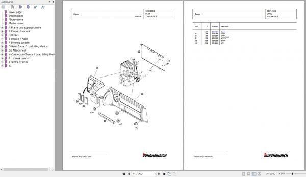 Jungheinrich Forklift EFG 115 MP G115 600DZ Spare Parts Manual FN427067 3