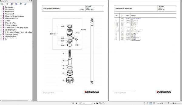 Jungheinrich Forklift EFG 115 SP GE115 300ZZ Spare Parts Manual FN427297 3