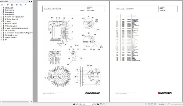 Jungheinrich Forklift EFG 115 SP GE115 435DZ Spare Parts Manual FN427265 2