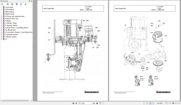 Jungheinrich Forklift EFG 115 SP GE115 450DZ Spare Parts Manual FN427227 2