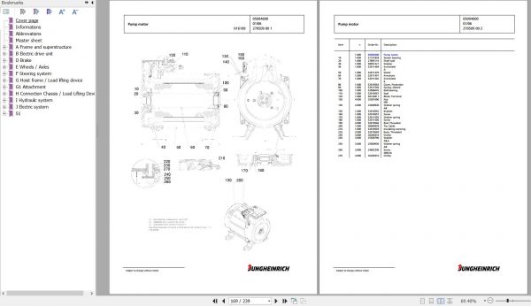 Jungheinrich Forklift EFG 115 SP GE115 600DZ Spare Parts Manual FN427042 3