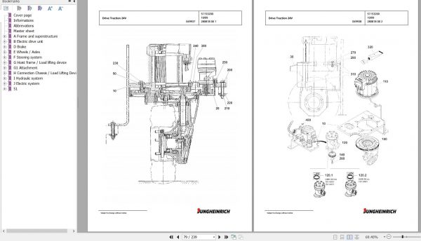 Jungheinrich Forklift EFG 115 SP GE115 600DZ Spare Parts Manual FN427043 3