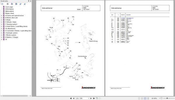 Jungheinrich Forklift EFG 215 GE 310ZZ Spare Parts Manual FN427053 3