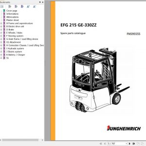 Jungheinrich Forklift EFG 215 GE 330ZZ Spare Parts Manual FN595555 1