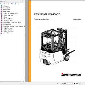 Jungheinrich Forklift EFG 215 GE115 400DZ Spare Parts Manual FN595575 1