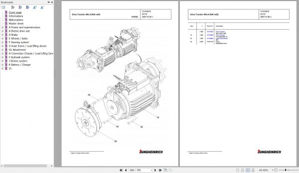 Jungheinrich Forklift EFG 215 GE115 470DZ Spare Parts Manual FN585507 3