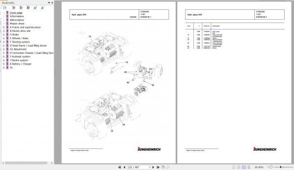 Jungheinrich Forklift EFG 216 GE100 400ZT Spare Parts Manual FN426955 3