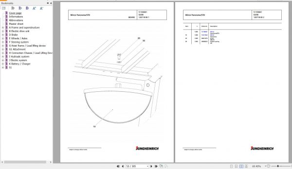 Jungheinrich Forklift EFG 216 GE115 600DZ Spare Parts Manual FN427217 2