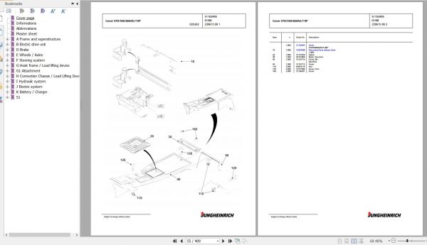 Jungheinrich Forklift EFG 216 GE120 450DZ Spare Parts Manual FN427130 3