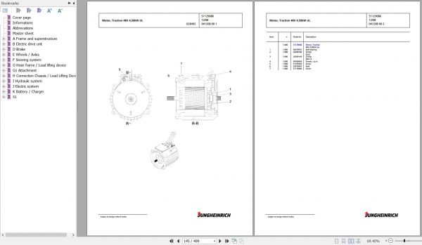 Jungheinrich Forklift EFG 216 GE120 450DZ Spare Parts Manual FN427134 3