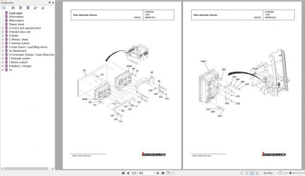 Jungheinrich Forklift EFG 216k GE115 330ZT Spare Parts Manual FN426968 3