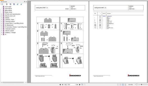 Jungheinrich Forklift EFG 216k GE115 464DZ Spare Parts Manual FN595564 3