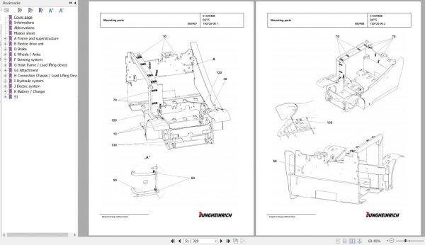 Jungheinrich Forklift EFG 216k GE120 330ZZ Spare Parts Manual FN595558 2