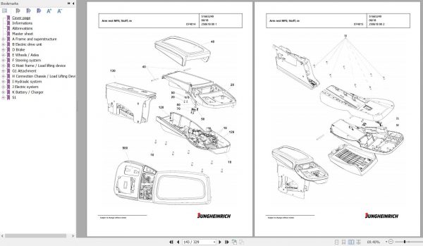 Jungheinrich Forklift EFG 216k GE120 330ZZ Spare Parts Manual FN595558 3
