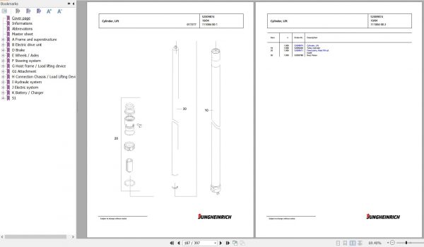 Jungheinrich Forklift EFG 218 GE115 550DZ Spare Parts Manual FN427314 3