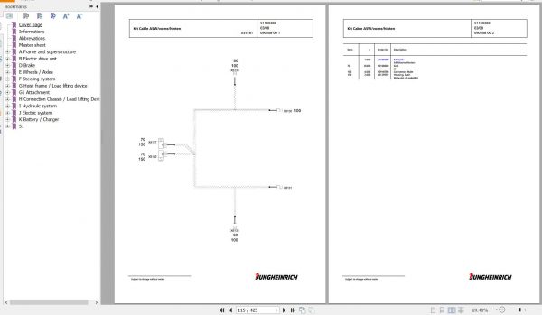 Jungheinrich Forklift EFG 218k GE160 450DZ Spare Parts Manual FN426540 2
