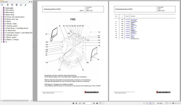 Jungheinrich Forklift EFG 316 GE120 300ZT Spare Parts Manual FN427022 3