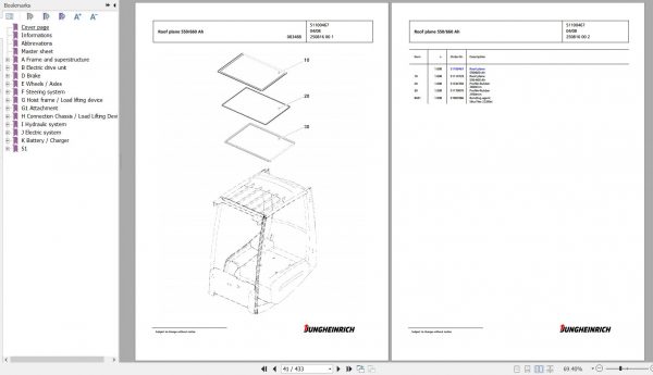 Jungheinrich Forklift EFG 316k GE100 400ZT Spare Parts Manual FN426925 3