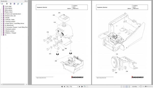 Jungheinrich Forklift EFG 320 G120 480DZ Spare Parts Manual FN595584 3