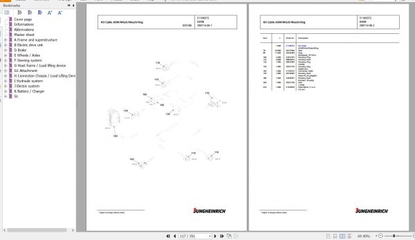 Jungheinrich Forklift EFG 320 GE115 450DZ Spare Parts Manual FN427213 2