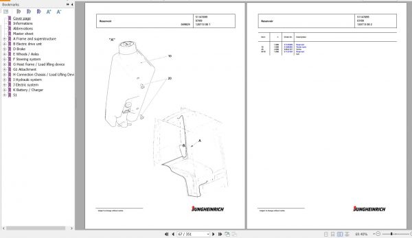 Jungheinrich Forklift EFG 320 GE115 450DZ Spare Parts Manual FN427215 3