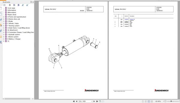 Jungheinrich Forklift EFG 320 GE120 450DZ Spare Parts Manual FN427313 3