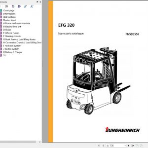 Jungheinrich Forklift EFG 320 Spare Parts Manual FN595557 1