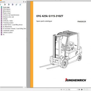 Jungheinrich Forklift EFG 425k G115 310ZT Spare Parts Manual FN426529 1