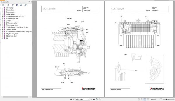 Jungheinrich Forklift EFG 430 G115 350ZT Spare Parts Manual FN426528 2