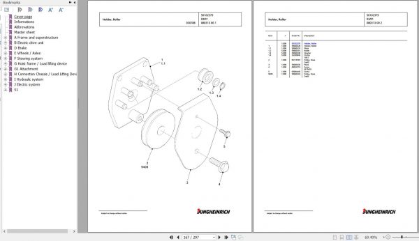 Jungheinrich Forklift EFG 430 GE150 470DZ Spare Parts Manual FN427055 2