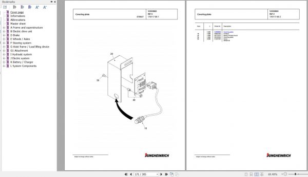 Jungheinrich Forklift EFX 413 XI 120 650 DZ Spare Parts Manual FN427279 2