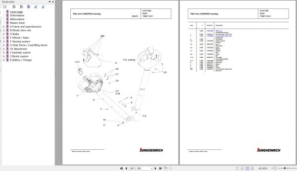 Jungheinrich Forklift EJC 112 Spare Parts Manual 90359809 2