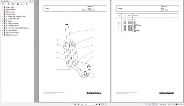 Jungheinrich Forklift EJC Z16 Spare Parts Manual 90359800 2