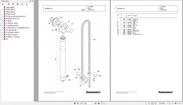Jungheinrich Forklift EKS 210 ZF 080 475 DZ Spare Parts Manual FN427295 2