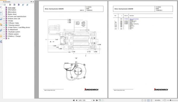 Jungheinrich Forklift EKS 312 ZF 120 650 DZ Spare Parts Manual FN426581 2