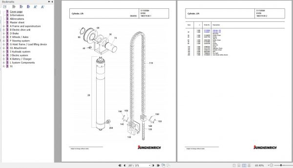 Jungheinrich Forklift EKS 312 ZI 080 650 DZ Spare Parts Manual FN426959 2