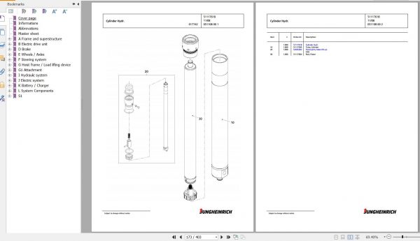 Jungheinrich Forklift EKS 312 ZS 080 600 DZ Spare Parts Manual FN426542 2