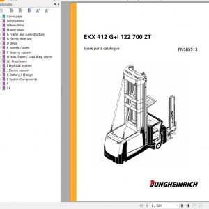 Jungheinrich Forklift EKX 412 GI 122 700 ZT Spare Parts Manual FN585513 1
