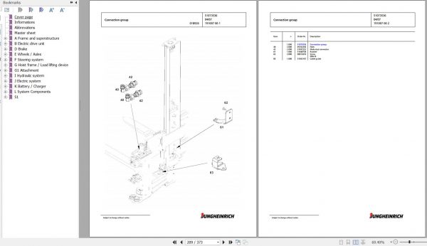 Jungheinrich Forklift EKX 513 GI 118 750 ZT Spare Parts Manual FN427275 2