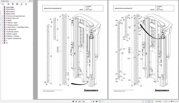 Jungheinrich Forklift EKX 514 GI 119 900 ZT Spare Parts Manual FN575542 2