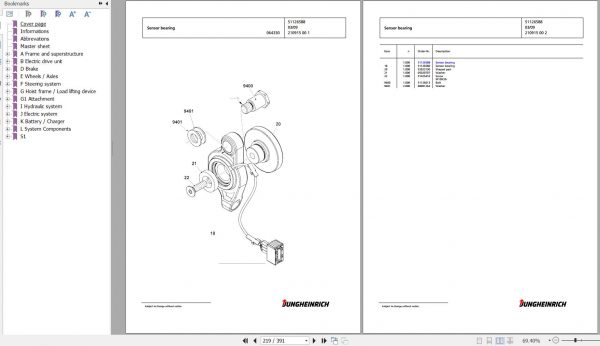 Jungheinrich Forklift EKX 515 GI 100 700 ZT Spare Parts Manual FN427280 2