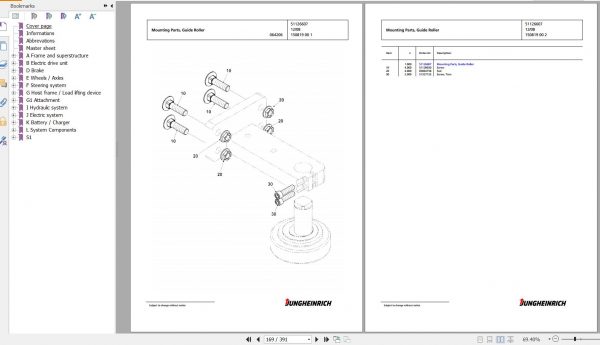 Jungheinrich Forklift EKX 515 GS 085 900 ZT Spare Parts Manual FN426602 2