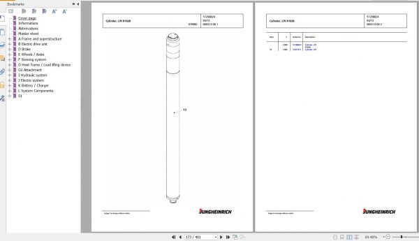 Jungheinrich Forklift EKX 515 GS 120 625 DZ Spare Parts Manual FN426593 2