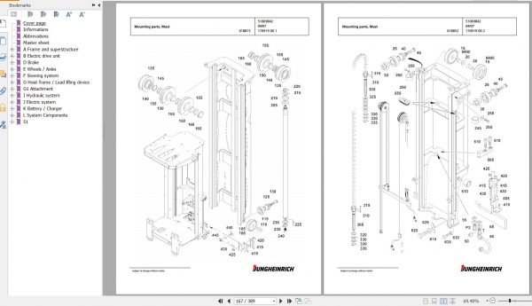 Jungheinrich Forklift EKX 515k GI 119 600 ZT Spare Parts Manual FN426572 2