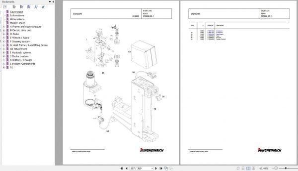 Jungheinrich Forklift EKX 515k GI 119 950 ZT Spare Parts Manual FN427238 2