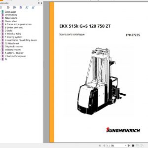 Jungheinrich Forklift EKX 515k GS 120 750 ZT Spare Parts Manual FN427235 1