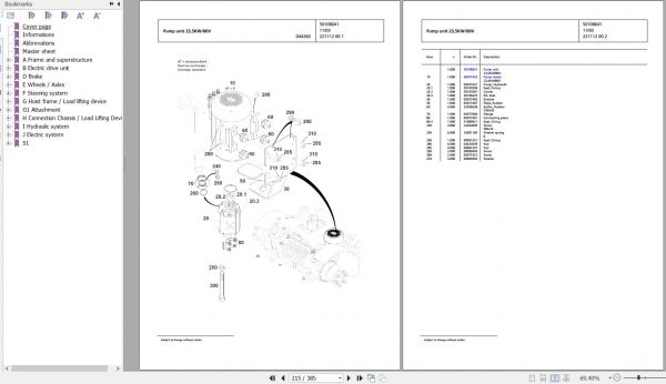 Jungheinrich Forklift EP10000 Spare Parts Manual FN427143 2