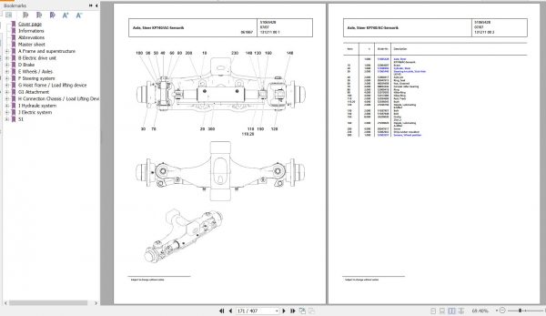 Jungheinrich Forklift EP10000 Spare Parts Manual FN427146 2